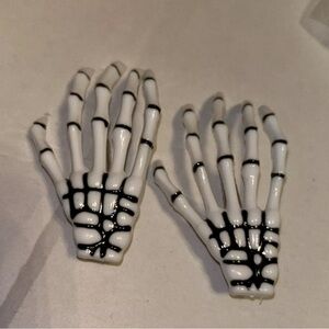 Skeleton Hand Hair Clips Gothic Emo Punk Style Halloween Costume Bones Skeleton